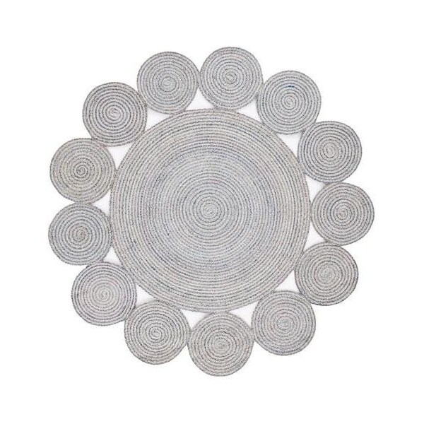 Safavieh 7 x 7 ft. Cape Cod Round Area Rug, Grey & Pink CAP230F-7R - main